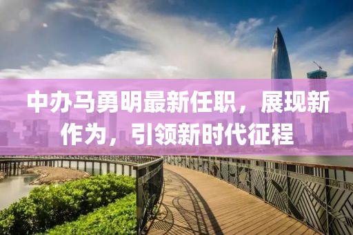 中辦馬勇明最新任職，展現(xiàn)新作為，引領新時代征程