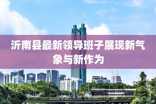 沂南縣最新領(lǐng)導(dǎo)班子展現(xiàn)新氣象與新作為