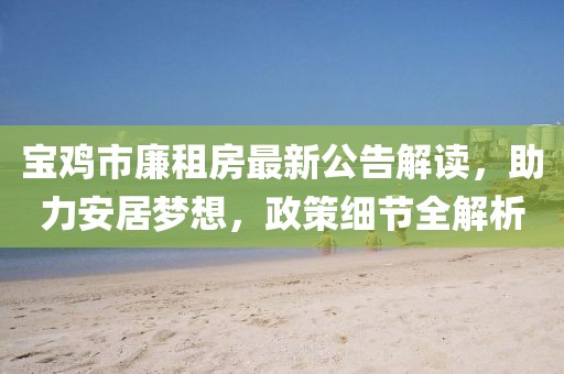 寶雞市廉租房最新公告解讀，助力安居夢(mèng)想，政策細(xì)節(jié)全解析