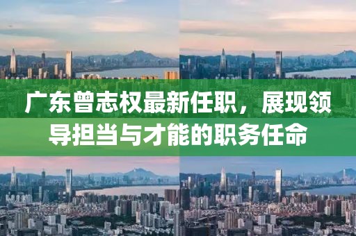 廣東曾志權(quán)最新任職，展現(xiàn)領(lǐng)導擔當與才能的職務任命