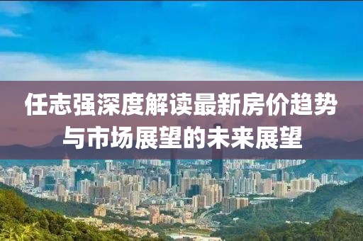 任志強深度解讀最新房價趨勢與市場展望的未來展望