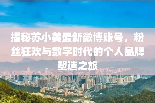 揭秘蘇小美最新微博賬號(hào)，粉絲狂歡與數(shù)字時(shí)代的個(gè)人品牌塑造之旅