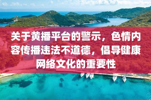 關(guān)于黃播平臺(tái)的警示，色情內(nèi)容傳播違法不道德，倡導(dǎo)健康網(wǎng)絡(luò)文化的重要性