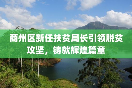 商州區(qū)新任扶貧局長引領(lǐng)脫貧攻堅(jiān)，鑄就輝煌篇章