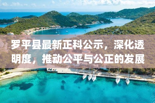 羅平縣最新正科公示，深化透明度，推動公平與公正的發(fā)展