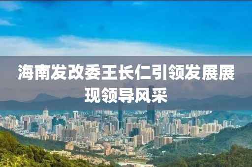海南發(fā)改委王長仁引領發(fā)展展現(xiàn)領導風采