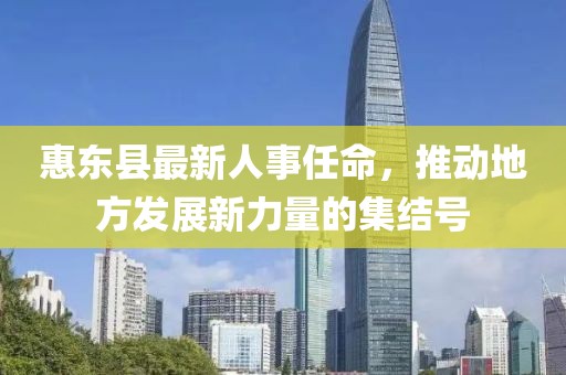 惠東縣最新人事任命，推動地方發(fā)展新力量的集結(jié)號