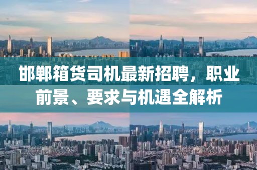 邯鄲箱貨司機最新招聘，職業(yè)前景、要求與機遇全解析