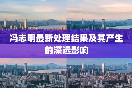 馮志明最新處理結(jié)果及其產(chǎn)生的深遠(yuǎn)影響