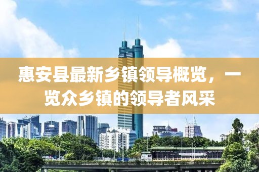 惠安縣最新鄉(xiāng)鎮(zhèn)領(lǐng)導概覽，一覽眾鄉(xiāng)鎮(zhèn)的領(lǐng)導者風采