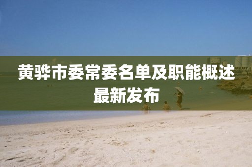 黃驊市委常委名單及職能概述最新發(fā)布
