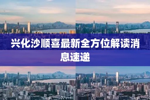 興化沙順喜最新全方位解讀消息速遞