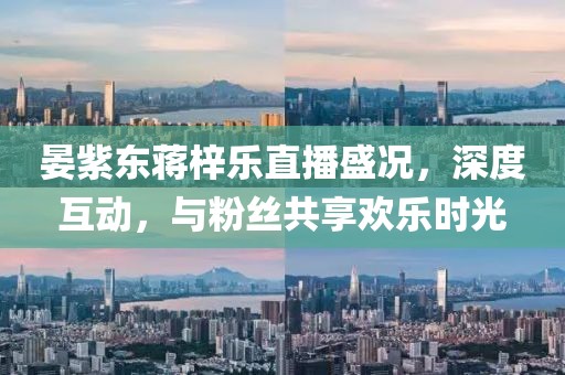 晏紫東蔣梓樂直播盛況，深度互動，與粉絲共享歡樂時光