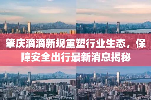 肇慶滴滴新規(guī)重塑行業(yè)生態(tài)，保障安全出行最新消息揭秘