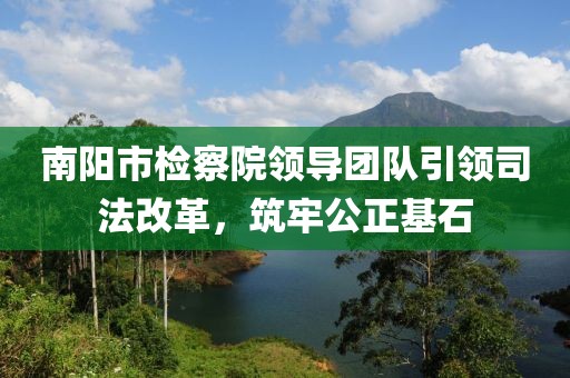 南陽(yáng)市檢察院領(lǐng)導(dǎo)團(tuán)隊(duì)引領(lǐng)司法改革，筑牢公正基石