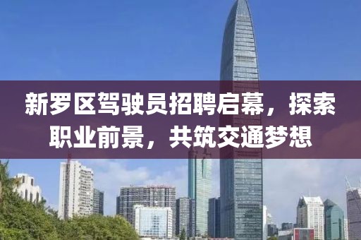 新羅區(qū)駕駛員招聘啟幕，探索職業(yè)前景，共筑交通夢想