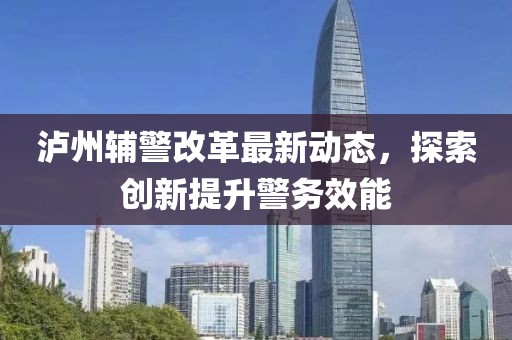 瀘州輔警改革最新動(dòng)態(tài)，探索創(chuàng)新提升警務(wù)效能